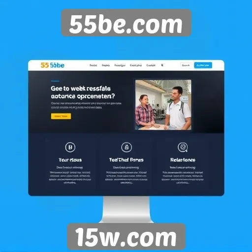 Acessibilidade e navegação no site 55be.com